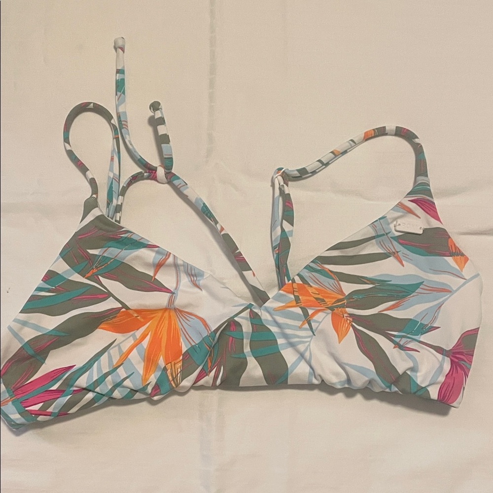 Tropical Print Bikini Top